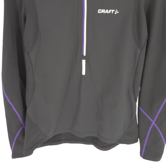 Craft Shirt Black Purple Athletic Workout Athleisure Gym Cycling Activewear L - Picture 3 of 16